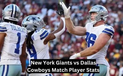 New York Giants vs Dallas Cowboys Match Player Stats New York Giants vs Dallas Cowboys Match Player Stats
